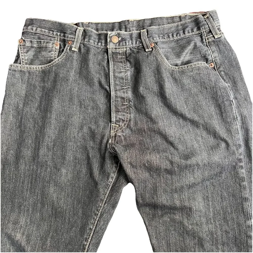 Levi's 501 Jeans Men's 38x34 Blue‎ Dark Wash Rocker Straight Button Fly Denim